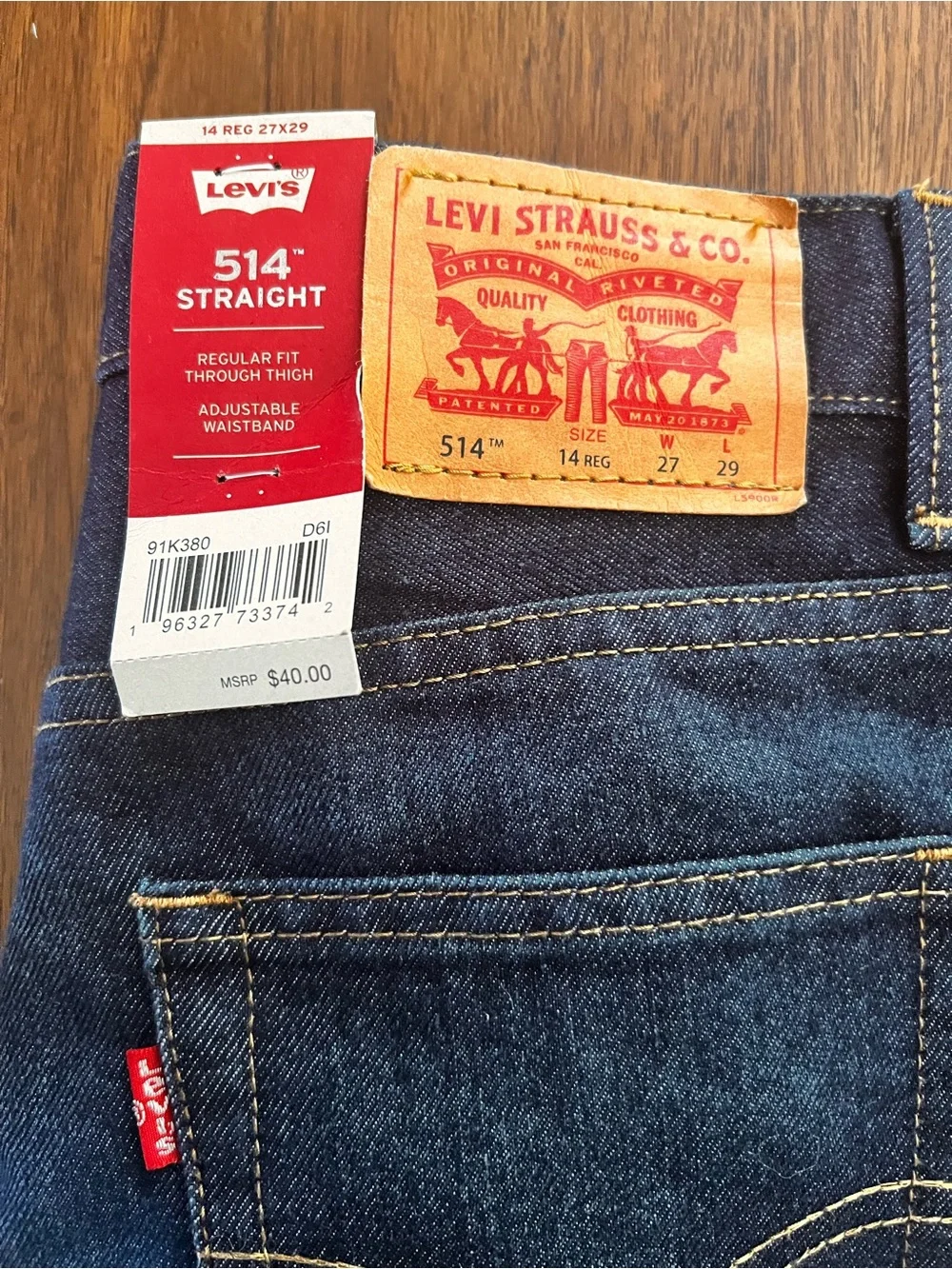 Levi's Boy’s Straight Jeans Size 14